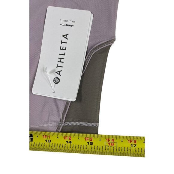 Athleta Ignite Shasta Purple/Bluff Gray Cropped Workout Active Top Size Large - Picture 8 of 14